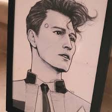 Connor Android RK800 A4 Art Print Detroit Become Human, Dbh Fanart