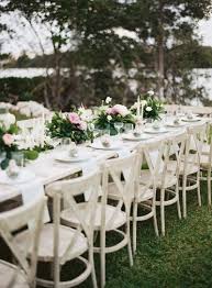 White Cross Back Wedding Chair Romantic Garden Wedding Backyard Wedding Romantic Garden
