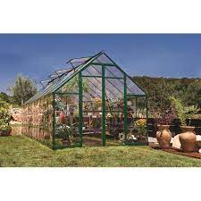 This greenhouse costs about $50 to build. Palram Balance 20 Ft L X 8 Ft W X 7 5 Ft H Green Greenhouse In The Greenhouses Department At Lowes Com