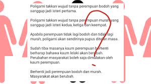 Tapi pada masa sama kita harus lihat kenapa orang tidak boleh cuba. Menjawab Pembodohan Isu Poligami Fakir Ilmu