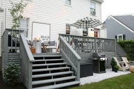 Stylish deck railings can be the finishing touch for a custom deck project. Deck Switching From Lattice To Slats And How We Clean Our Deck Nesting With Grace