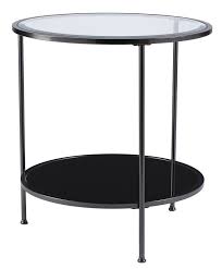 Jamiya Glass Top 3 Legs End Table With Storage Glass End Tables End Tables Table