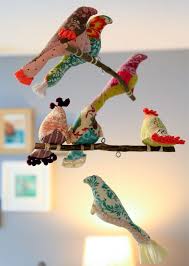 Diy Handsewn Bird Mobile Kus Feltro Kumas