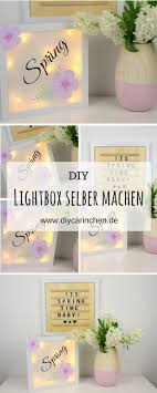 Diy Lightbox Lichterbox Einfach Selbermachen Schone Dekoration Lichterbox Licht Box Diy Fruhling