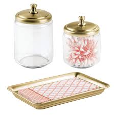 Our bathroom accessories category offers a great selection of bathroom canisters and more. 3 8 X 3 8 4 9 Silver Gary Decorative Cotton Ball Jar Durable Resin Swab Container Beautiful Bathroom Vanity Accessories Elegant Bath Storage Dwellza Silver Mosaic Q Tip Holder Storage Organization Bathroom
