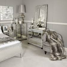 Diamond Glitz 2 Drawer Crushed Velvet Mirrored Bench Home Bedroom Decor Upholstered Seating