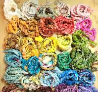 Hand Spun Art Yarn Bundle: 30 Colors, Indie Dyed Merino ...