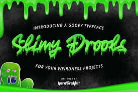 Type * (asterisk) for the heart type _ (underscore) for the fangs Slimy Drools 665112 Halloween Font Bundles