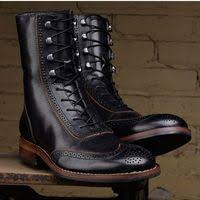 Order now for fast worldwide delivery. Handmade Mens Wing Tip Dark Brown Leather Ankle Boots Men Lace Up Dress Boots Rangoli Collection Online Store Powered By Storenvy