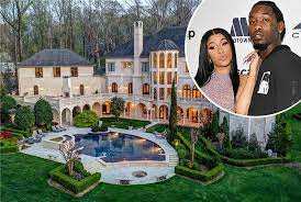 The pool area itself is a replica of the one at hearst castle. Cardi B And Offset Buy 5 8m Atlanta Mansion With 1 800 Bottle Wine Cellar And Shooting Range