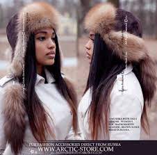 Zimushka Fur Hat With Tails Baum Marten Hats Fur Hat Fur