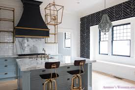 Shop allmodern for modern and contemporary antique copper kitchen faucets to match your style and budget. A Classic Vintage Modern Kitchen Blue Gray Cabinets Inset Shaker Black Gold Vent Hood Antique Brass Faucet White Subway Backsplash Tile Gold Open Shelves 5 Of 16 Addison S Wonderland