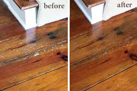 Before And After How To Refinish Wood Floors Without Sanding Pretty Handy Girl Refinish Wood Floors Refinishing Floors Cleaning Wood Floors