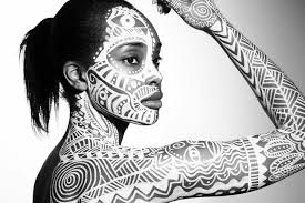 Black And White African Artwork Pin By Andrew Millar On African Body Art Body Art Tattoos Human Body Art African Art Projects