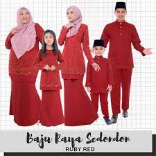 5 warna yang menarik untuk di rebut. Buy Baju Raya Sedondon Tema Warna Ruby Red Merah Cili Set Family Ayah Ibu Anak Baju Kurung Baju Melayu Kurta Ay2021 Seetracker Malaysia