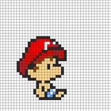 Baby Mario Perler Bead Pattern Bead Sprites Characters Fuse Bead Patterns Pixel Art Pattern Pattern Art Pixel Art