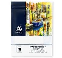 Watercolor Paper Set (Cold Pressed, 5" x 7" Loose Sheets, 10 sheets/set)