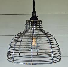The style of simple light lies in the shade, which can be chosen to match. Contemporary Dome Bell Wire Pendant Ceiling Light Shade