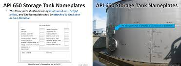 External pressure have an api nameplate? Api 650 Storage Tank Nameplate Requirements Amarine