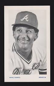 1984 Rafael Ramirez ATLANTA BRAVES UNSIGNED 3 x 5 Team Issue PHOTO CARD #1 