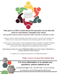 Utah Valley University Stronger Families Project Orem Utah Facebook