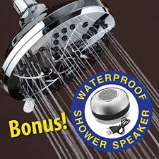 Animated christmas decorations indoor musical showerhead with bluetooth. Super Value Pack Aquadance High Pressure 6 Inch 6 Setting Premium Rain Shower Head Plus Hotelspa Chrome Plated Waterproof Bluetooth Shower Speaker Walmart Com Walmart Com