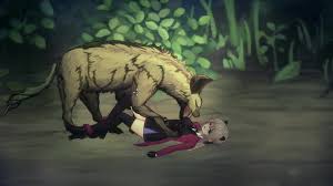 Vivi and the magical island - Vivi attacked by hyena.