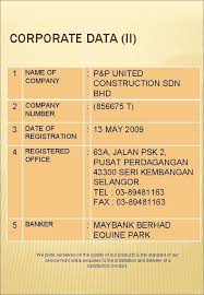 Dredging & reclamation works deepening of canals, rivers, harbours, approach channels. P P United Construction Sdn Bhd 856675 T