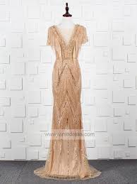 Short Sleeve 20s Party Dresses Gold Prom Gown Fd1429 Great Gatsby Prom Dresses Prom Dresses Gatsby 1920s Prom Dress