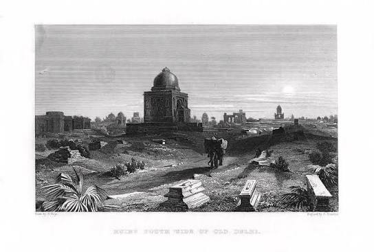 Ruins South Side Of Old Delhi, India Drawing by Print Collector - Fine Art America