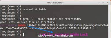 Jan 11, 2012 · some times on linux boxes the user account will be locked due to issues such as wrong password entry, account expiry etc. A Complete Guide To Usage Of Usermod Command 15 Practical Examples With Screenshots