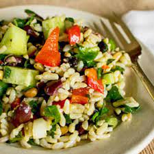 Mediterranean Stuffed Bell Peppers Recipe Yummly Recipe Summer Salad Recipes Rice Salad Summer Salads