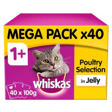 Whiskas Adult 1 Wet Cat Food Pouches Poultry In Jelly Morrisons