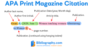 Includes title, journal, volume, pages (for journal article) or title, city of publication, publisher (for book). Apa Magazine Article Citation Examples Bibliography Com