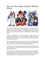 How to draw manga, volume 5: Calameo How To Draw Manga Creatively Off And Online