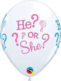 Create adorable inexpensive baby shower decor quickly and easily for under $4 using balloons! He Or She Baby Shower Balloon Balloons In Bracebridge On Cr Flowers Balloons A Bracebridge Florist