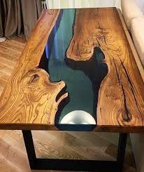 Quand La Table En Bois Et Resine Fait Fureur Dans Notre Interieur Ideo Table Bois Brut Table Bois Table De Resine