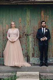 Plus Size Blush Long Sleeves Bling Sequins V Neck A Line Tulle Lace Bridal Gown Wedding Dress Long Sleeve Plus Wedding Dresses Lace Bridal Gown