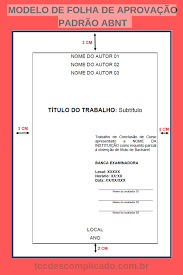 Folha De Aprovacao Abnt Modelo Pronto Como Fazer Uma Monografia Notas De Estudo Abnt Trabalhos Academicos