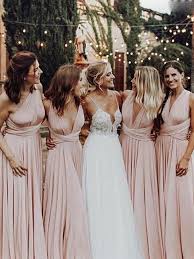 Pretty Mismatched Pink Satin Long Bridesmaid Dresses Vpwg307 Blush Pink Bridesmaid Dresses Light Pink Bridesmaid Dresses Mix Match Bridesmaids Dresses