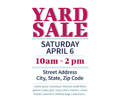 Myscrapnook Scrapbook Kits Templates Papers Stickers And More To Print Yard Sale Fundraiser Yard Sale Yard Sale Signs