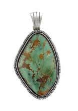 Sterling Silver Genuine Turquoise Contemporary Pendant Navajo Native American Southwest Indian Jew Silver Turquoise Jewelry Artistic Jewelry Jewelry Collection