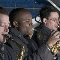 The U.S. Navy Band Commodores jazz ensemble performs at Fort Hays State  University's Beach/Schmidt Performing Arts Center in Hays, Kansas.