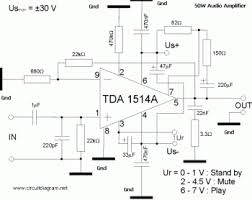 The power supply consists of bridge rectifier and huge electrolytic. 50w Audio Amplifier With Tda1514a Electronic Schematic Diagram