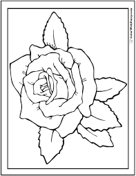 Black and white pattern for coloring book for adults. 73 Rose Coloring Pages Free Digital Coloring Pages For Kids