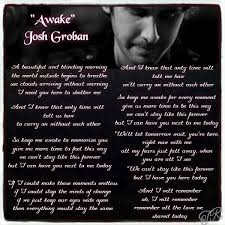 Awake Josh Groban Sing To Me Song Lyrics Lyrics