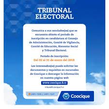 El tribunal supremo de elecciones es el órgano constitucional superior en materia electoral y por lo tanto responsable de la organización, dirección y vigilancia de los actos relativos al sufragio. Coocique Tribunal Electoral Comunica A Sus Asociados Que Facebook