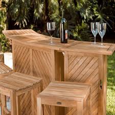 5 Pc Somerset Teak Bar Stool Set Westminster Teak Home Bar Designs Teak Outdoor Furniture Home Bar Furniture