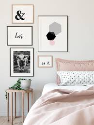 Bedroom Interior Inspiration Schlafzimmer Einrichtung Ideen Bilder Poster Poster Galerie Bilderwand Poster Gallery Gallery Wall In Wall Gallery Wall Home Decor