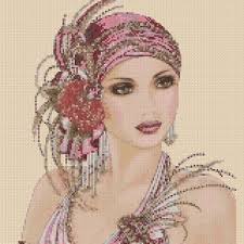 Art Deco Lady Cross Stitch Chart Art Deco Lady 2251